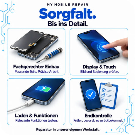 Sorgfältige Endkontrolle nach der Google Pixel 8 Reparatur – My Mobile Repair